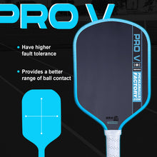 Carica l'immagine nel visualizzatore di Gallery, Blue Pro V Carbon Fiber Pickleball Paddle 16mm Thermoformed Honeycomb Usapa Approved Pickleball for Pickleball Equipments
