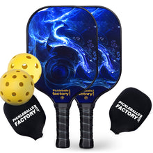 Load image into Gallery viewer, Pickleball Set | Pickleball Tournaments | Large Grip Pickleball Paddle | SX0069 BLUE FLAME Pickleball Set for Pickleball Twitter
