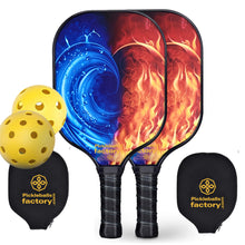 Charger l&#39;image dans la galerie, Pickleball Paddles | Playing Pickleball | Best All Around The Factory Pickleball Paddle | SX0050 BLUE RED HEART Pickleball Set for stall 
