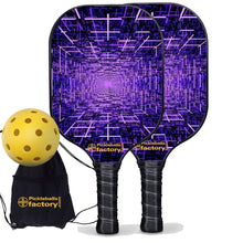 Load image into Gallery viewer, Best Pickleball Set, PB00034 Data Grid Pickleball Paddles , Pickleball Paddle And Ball Set
