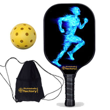 Load image into Gallery viewer, Custom Pickleball Paddle , PB00038 Blue Fires Good Pickleball Paddles - Backyard Pickleball Court Cost Youth Pickleball

