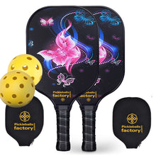 Load image into Gallery viewer, Pickleball Paddle | Best Pickleball Paddles | Best Driveway Pickleball Set Pickleball Tour | SX0043 PINK BUTTERFLY Pickleball Set mail order catologues 
