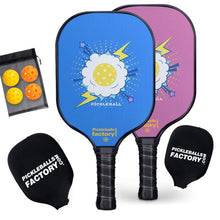 Load image into Gallery viewer, Pickleball Set | Best Pickleball Paddles | Pickle Pro Classic Paddle | SX0023-SX0024 Clouds Fan Pickleball Paddle Set
