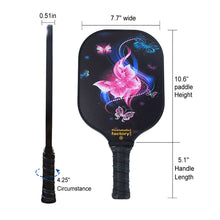 Load image into Gallery viewer, Pickleball Paddle | Best Pickleball Paddles For Advanced Players | SX0043 PINK BUTTERFLY Pickleball Paddles for Middleman
