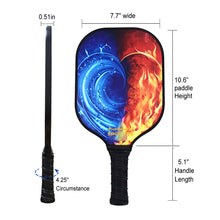 Load image into Gallery viewer, Pickleball Paddles | Playing Pickleball | Best All Around The Factory Pickleball Paddle | SX0050 BLUE RED HEART Pickleball Set for stall 
