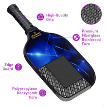 Charger l&#39;image dans la galerie, Pickleball Paddle | Playing Pickleball | Best Affordable Pickleball Paddles | SX0061 BLUE DAZZLING Pickleball Paddle for Supermarket
