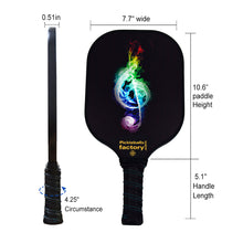 Load image into Gallery viewer, Pickleball Paddles | Pickleball Racquet | Pickleball Christmas | SX0077 MUSIC NOTE Pickleball Set for Pickleball Hobby
