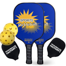 Load image into Gallery viewer, Pickleball Set | Pickleball Equipment | Fiberglass Pickleball Paddles Pickleball Complex | SX0036 YELLOW FUN Pickleball Set for Television home shopping company
