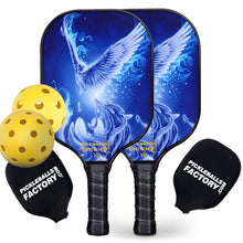 Load image into Gallery viewer, Pickleball Paddle | Playing Pickleball | Top Rated Pickleball Paddles 2021 | SX0049 BLUE HAWK Pickleball Set for training 

